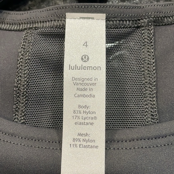 Lululemon Hotty Hot Cropped Tank Top - Charcoal Gray, Size 4 - NWT - Picture 9 of 10